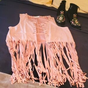 Suede!! Pink!! Fringe!!